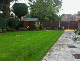 lawn after a landscaping job