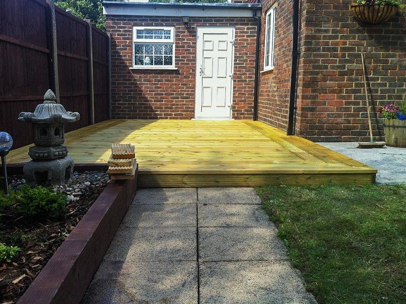the finished decking