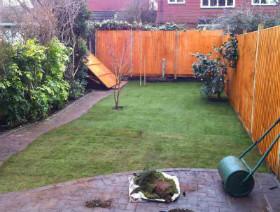 new lawn and new fence installed